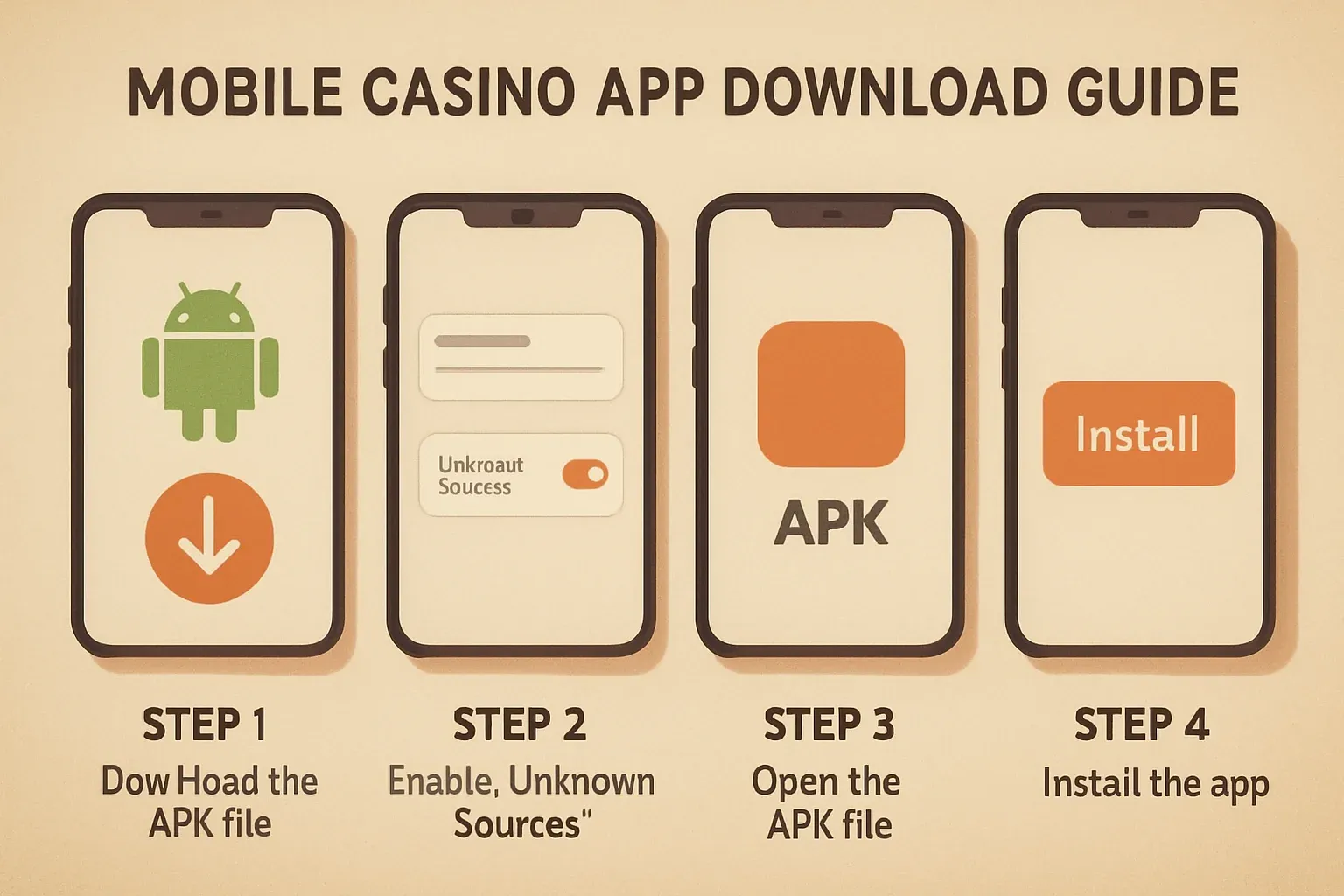 Step-by-step mobile casino app download guide on Android APK installation